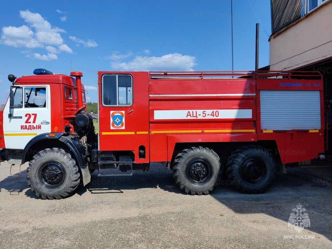 Пожар в Кадыйском районе, д. Иваньково локализован